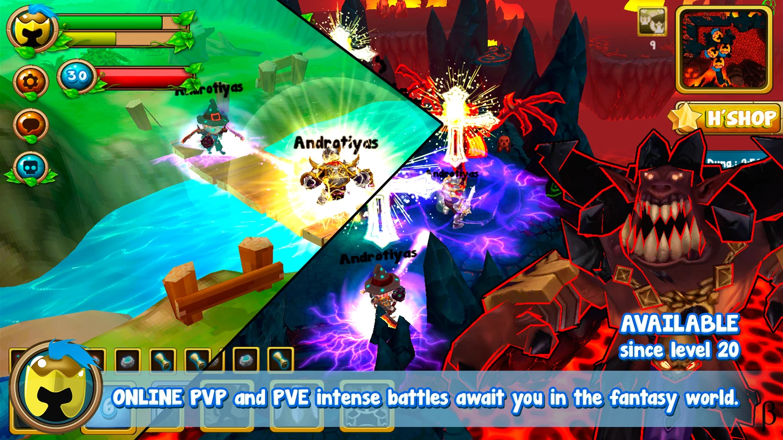 Combate PVP y PVE Composición original de Fight Fantasy con combates contra criaturas y otros personajes