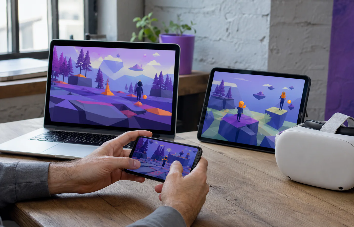 Gamificación multiplataforma Experiencia gamificada preparada para web, móvil y realidad virtual