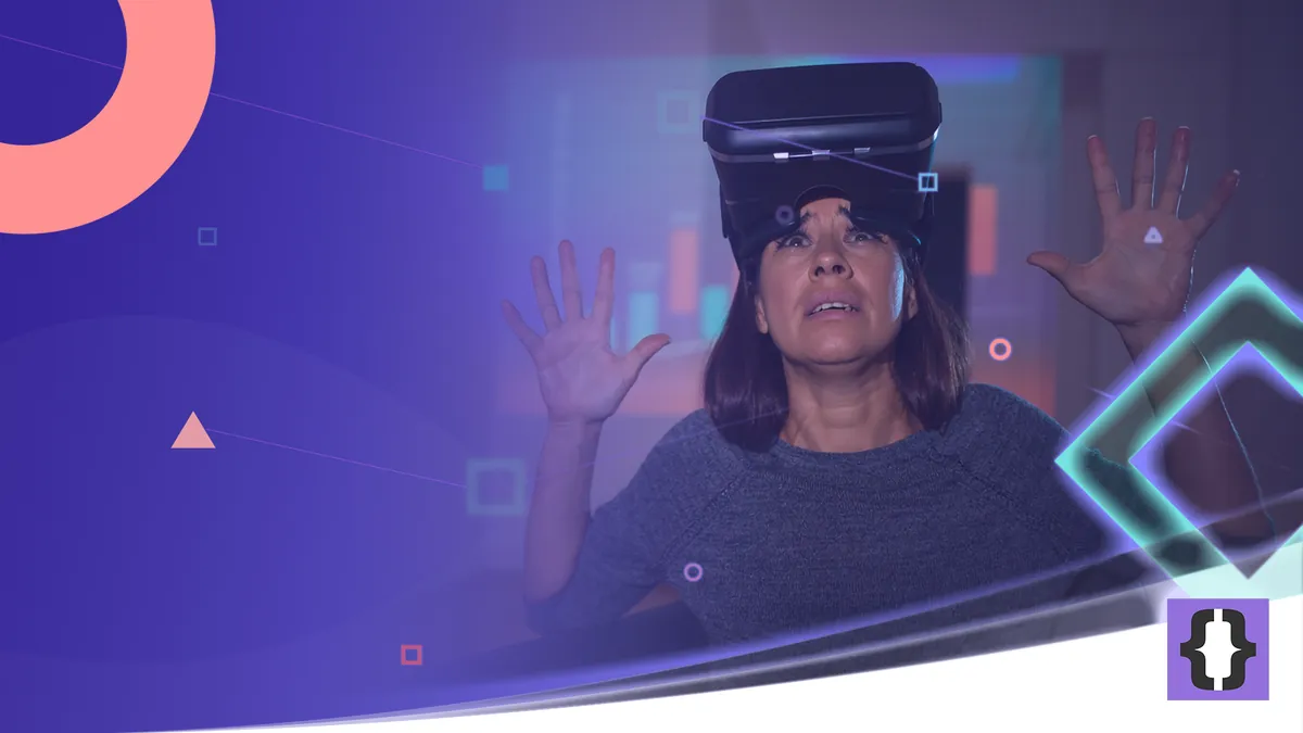 Portada del artículo «La psicología del miedo: de lo tradicional a la Realidad Virtual.» de OverFuture, sobre una imagen de una persona con visor que reacciona con miedo en la penumbra