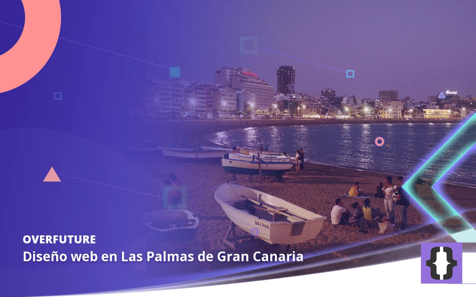 Diseño web en Las Palmas de Gran Canaria. Portada de OverFuture con una foto de Las Palmas de Gran Canaria