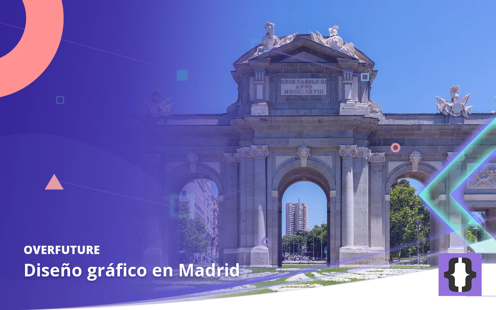 Diseño gráfico en Madrid. Portada de OverFuture con una foto de Madrid