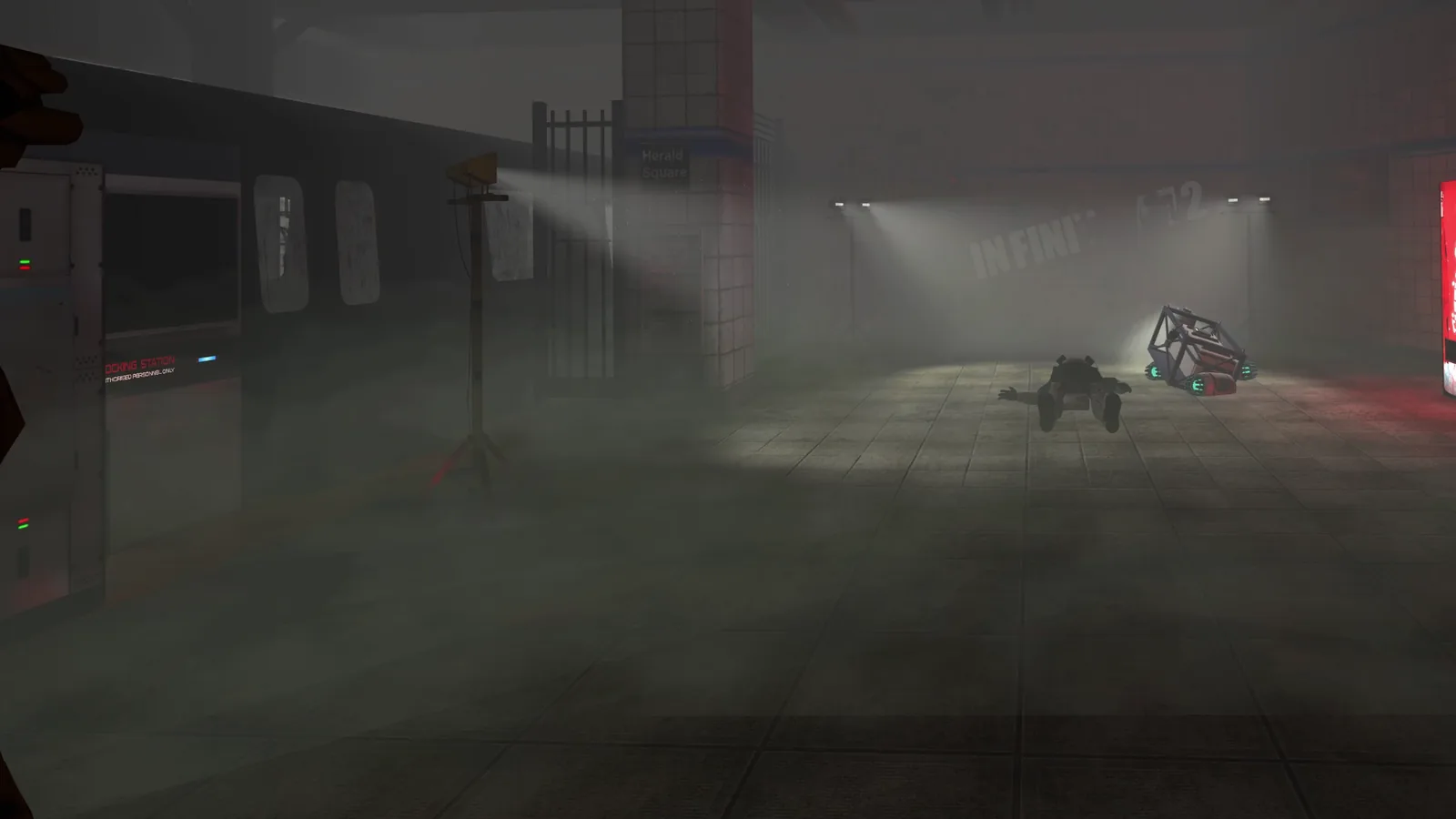 Opening scene at the metro station in Escape the Urban Underground