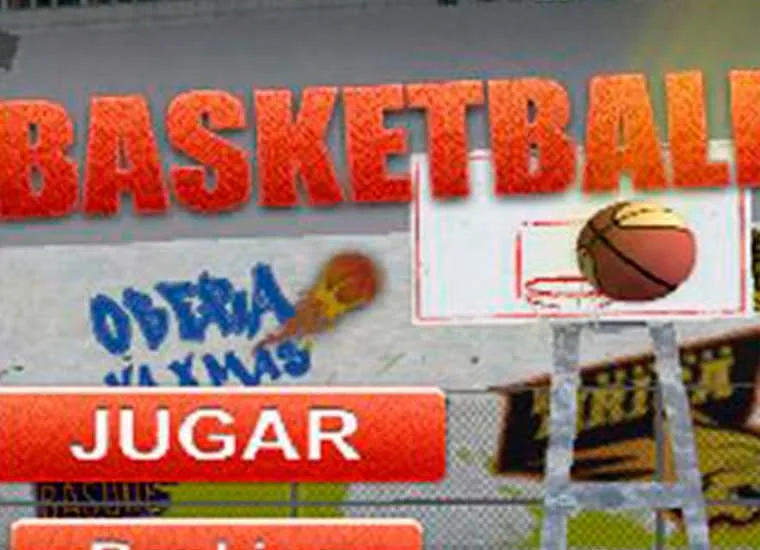 Pantalla de inicio de un juego de baloncesto para Android con el botón Jugar